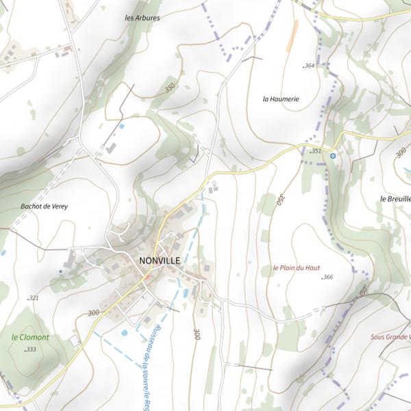 Plan cartographique de Ru de la Voivre