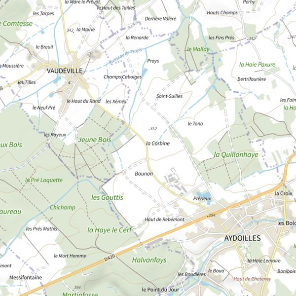 Plan cartographique de Ru de l'Abime
