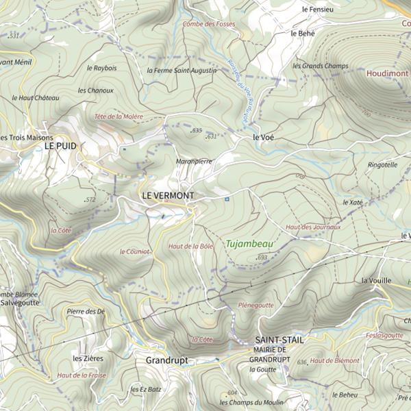 Plan cartographique de Ru de Large Pierre