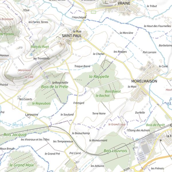 Plan cartographique de Ru de Larosoire