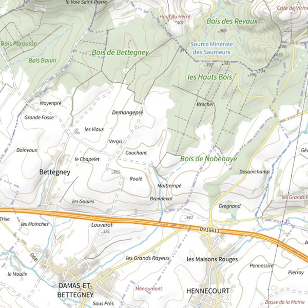 Plan cartographique de Ru de l'Atre