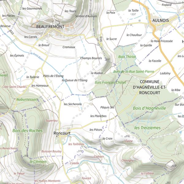 Plan cartographique de Ru de Lemmecourt