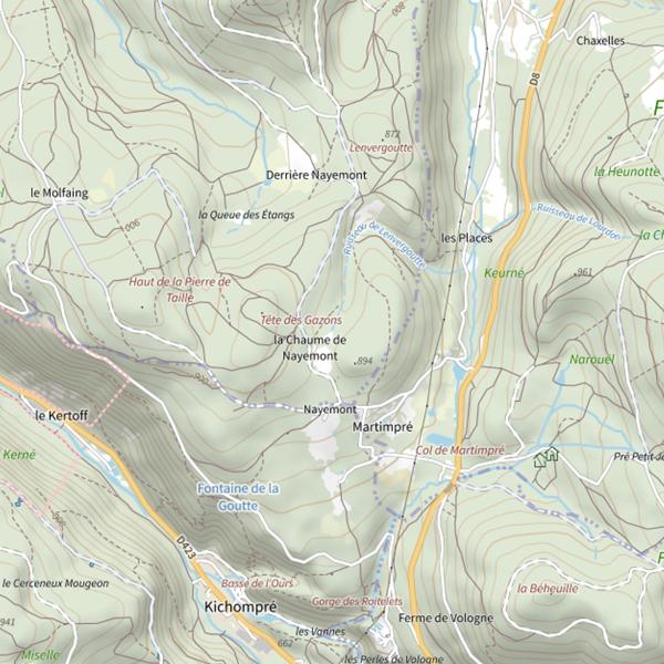 Plan cartographique de Ru de Lenvergoutte