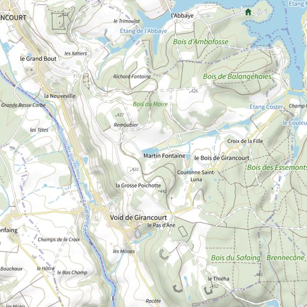 Plan cartographique de Ru de l'Étang Coster