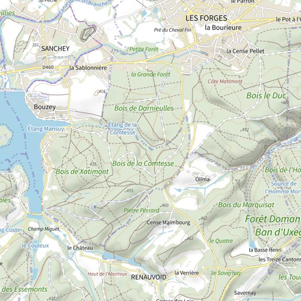 Plan cartographique de Ru de l'Étang de la Comptesse