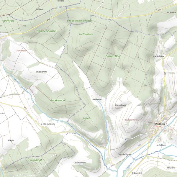 Plan cartographique de Ru de l'Étang de l'Arbre Epine