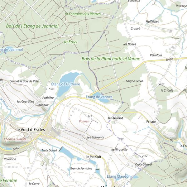 Plan cartographique de Ru de l'Étang de Puthiere