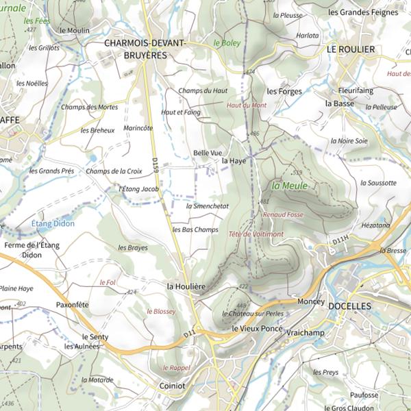 Plan cartographique de Ru de l'Étang Didon
