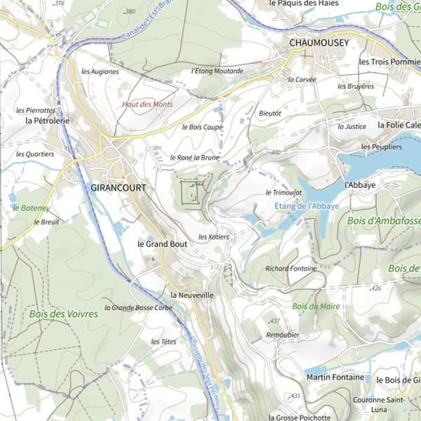 Plan cartographique de Ru de l'Étang du Houe