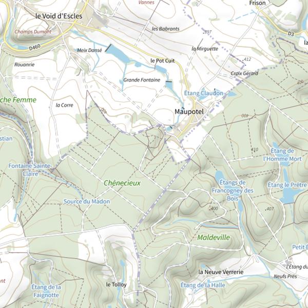 Plan cartographique de Ru de l'Étang Roussel