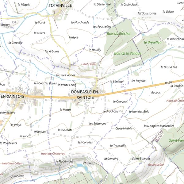 Plan cartographique de Ru de l'Étang