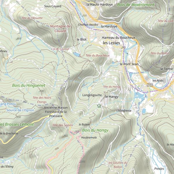 Plan cartographique de Ru de Longiligoutte