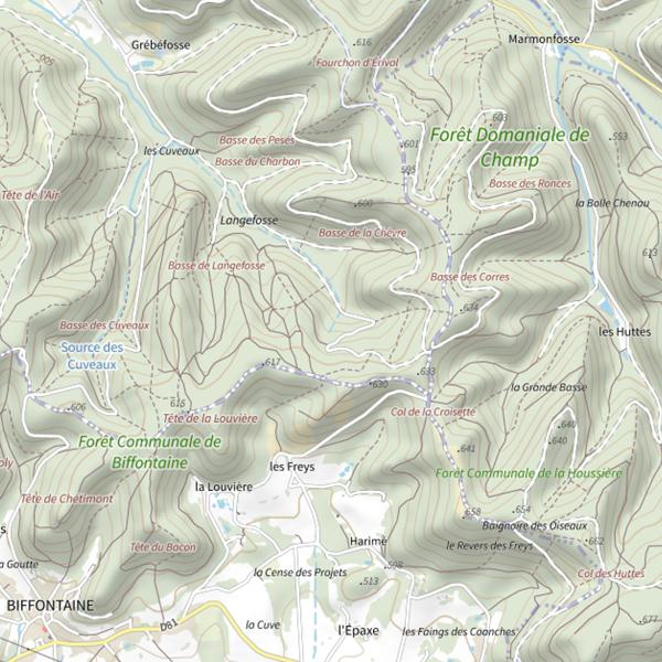 Plan cartographique de Ru de Maillefaing