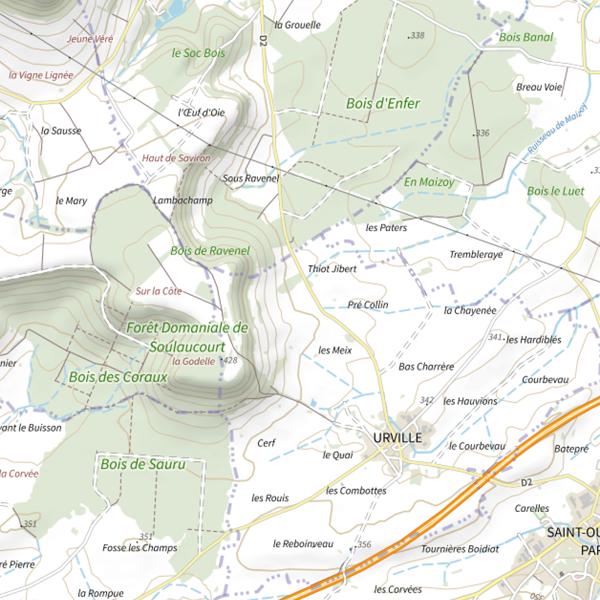 Plan cartographique de Ru de Maizoy