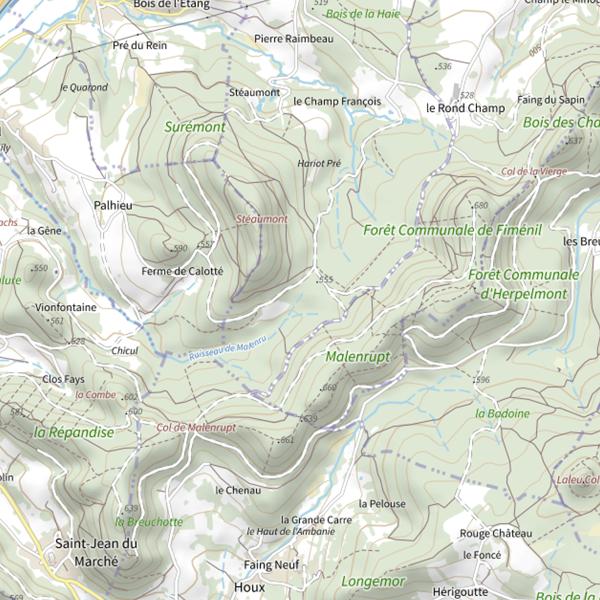 Plan cartographique de Ru de Malenru