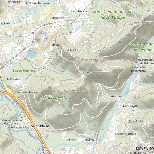 Plan cartographique de Ru de Mandois