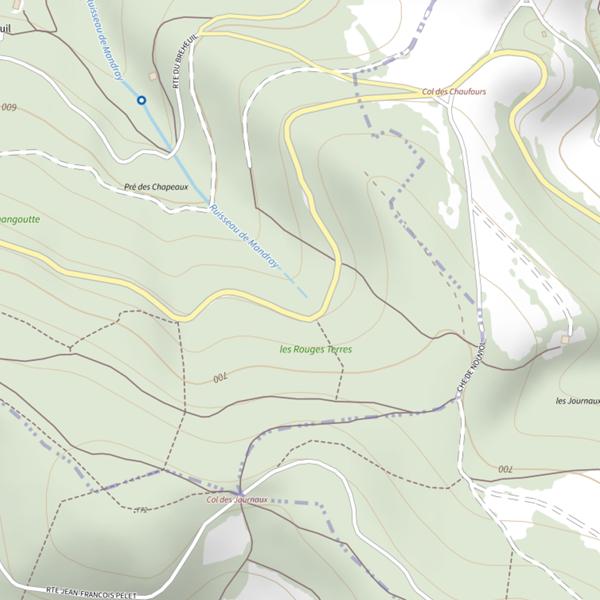 Plan cartographique de Ru de Mandray