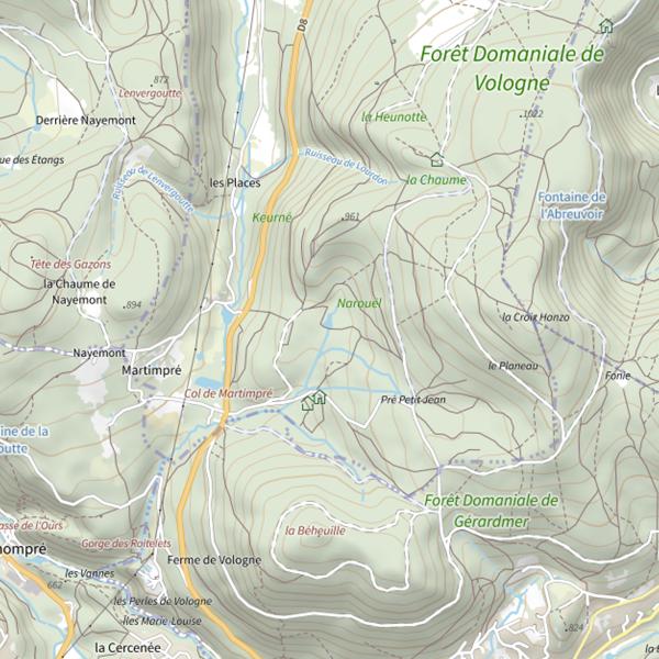 Plan cartographique de Ru de Martimpre