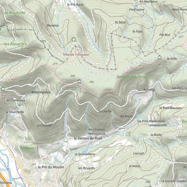Plan cartographique de Ru de Moinrupt