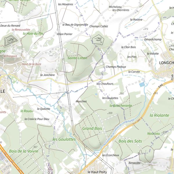 Plan cartographique de Ru de Neulson