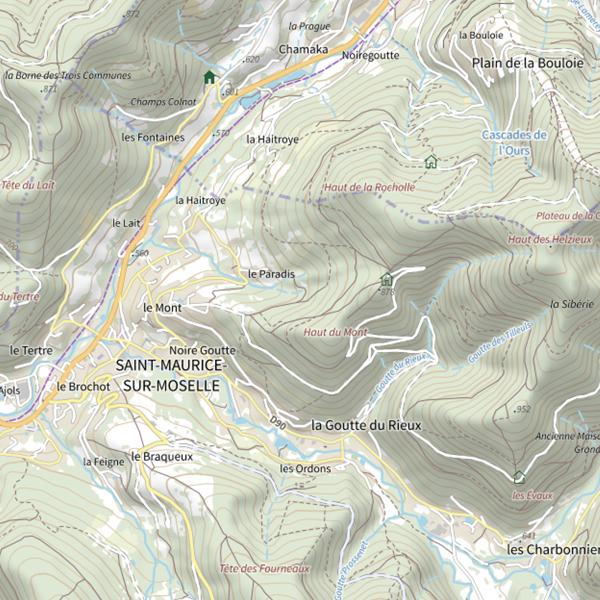 Plan cartographique de Ru de Partonrupt