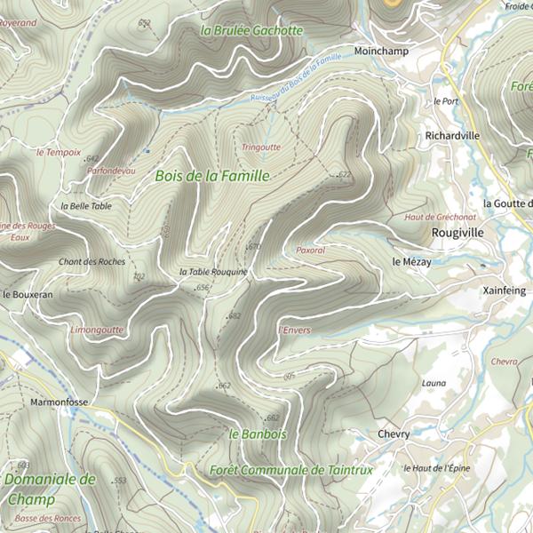 Plan cartographique de Ru de Paxoral