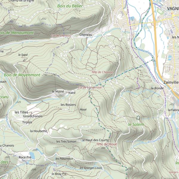 Plan cartographique de Ru de Pennecieres