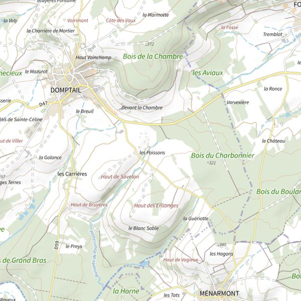 Plan cartographique de Ru de Pourry Fosse