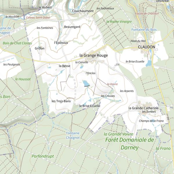 Plan cartographique de Ru de Prefonrupt