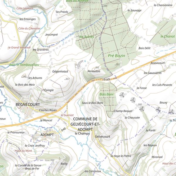 Plan cartographique de Ru de Prele