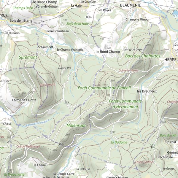 Plan cartographique de Ru de Prey