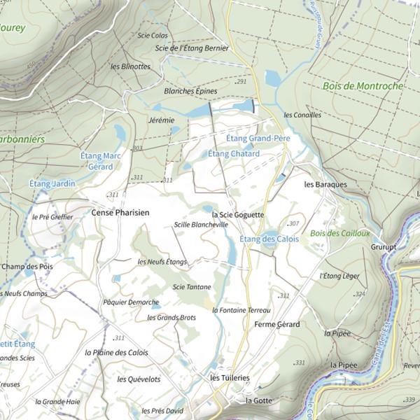Plan cartographique de Ru de Quicorne