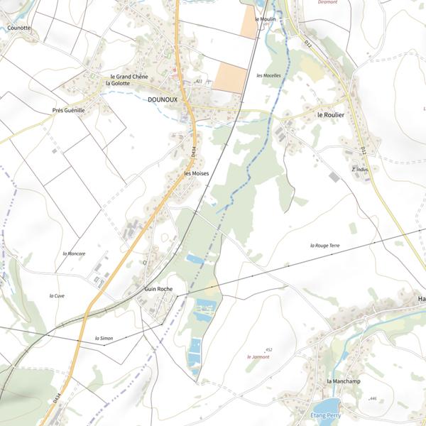 Plan cartographique de Ru de Rainjumenil