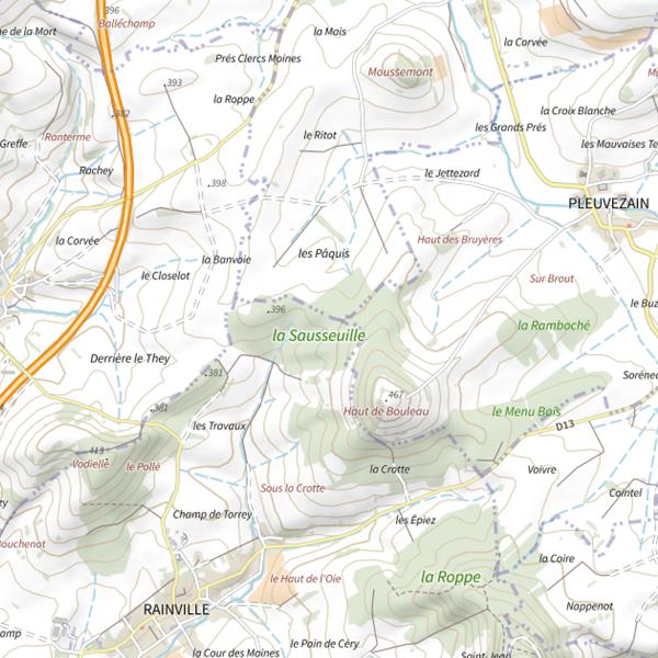 Plan cartographique de Ru de Rainville