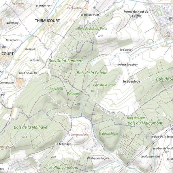 Plan cartographique de Ru de Ravenel