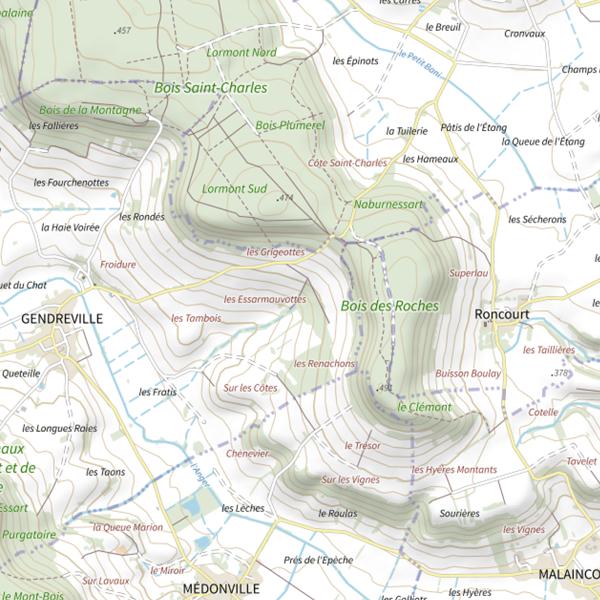 Plan cartographique de Ru de Rebuvau