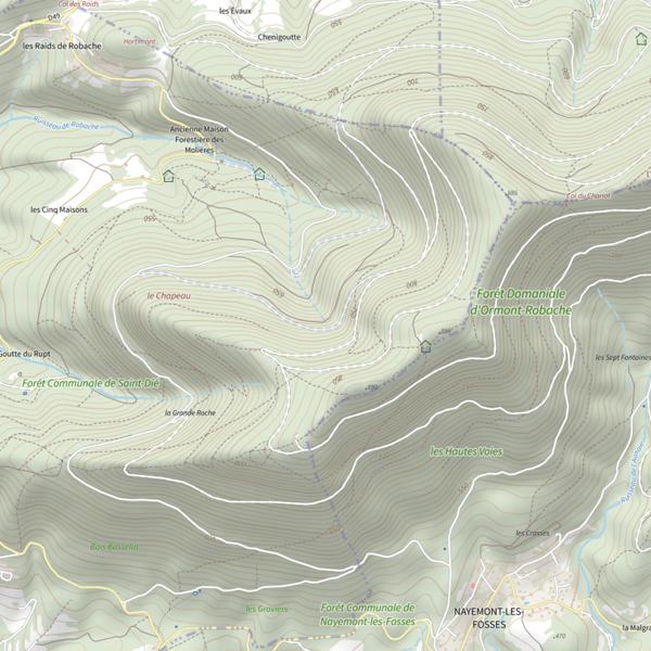 Plan cartographique de Ru de Robache