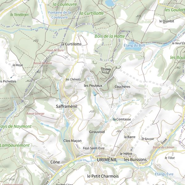 Plan cartographique de Ru de Saint-Evre