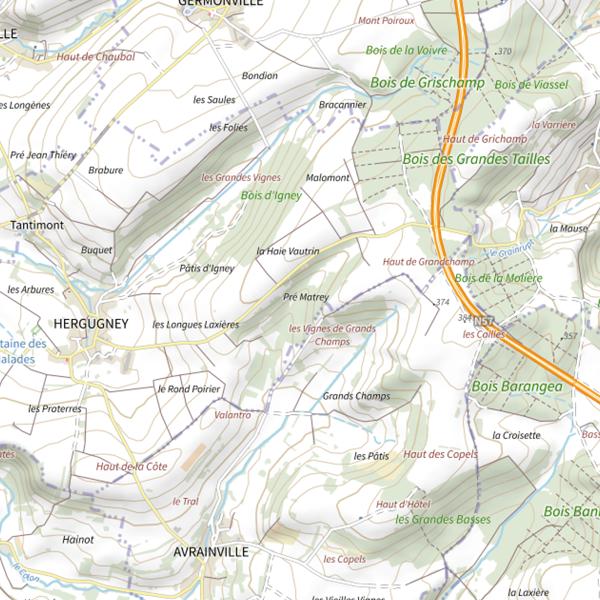 Plan cartographique de Ru de Sarrasinfosse