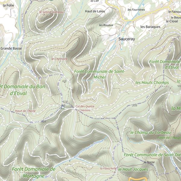 Plan cartographique de Ru de Sauceray