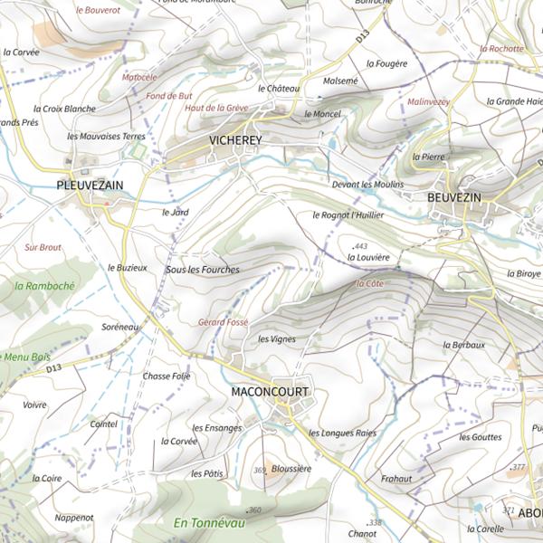 Plan cartographique de Ru de Sauniaye