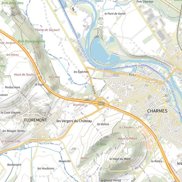Plan cartographique de Ru de Socourt