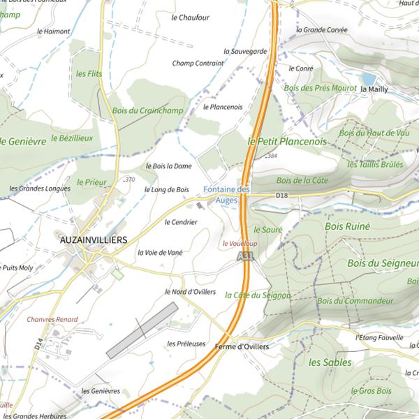 Plan cartographique de Ru de St-Pierre