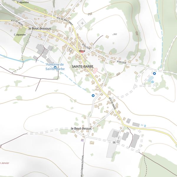 Plan cartographique de Ru de Ste-Barbe