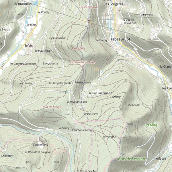 Plan cartographique de Ru de Strasy