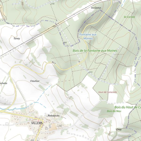 Plan cartographique de Ru de Talencourt