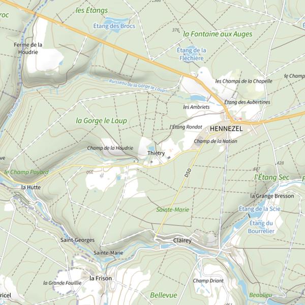 Plan cartographique de Ru de Thietry