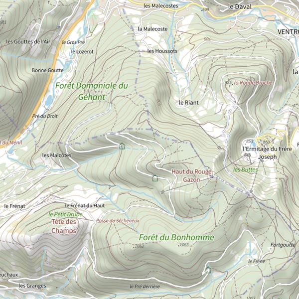 Plan cartographique de Ru de Travexin