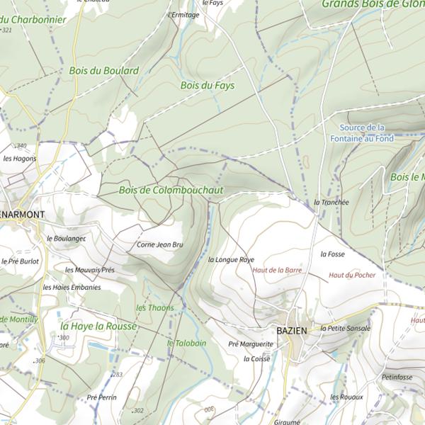 Plan cartographique de Ru de Ville
