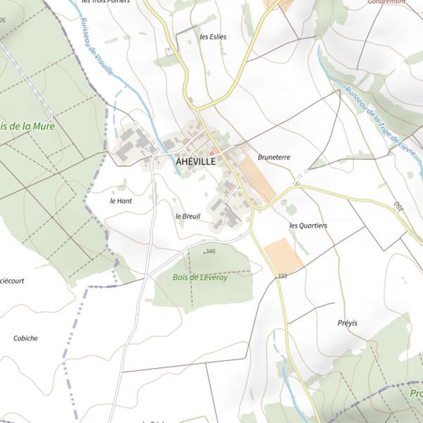 Plan cartographique de Ru de Vrouille